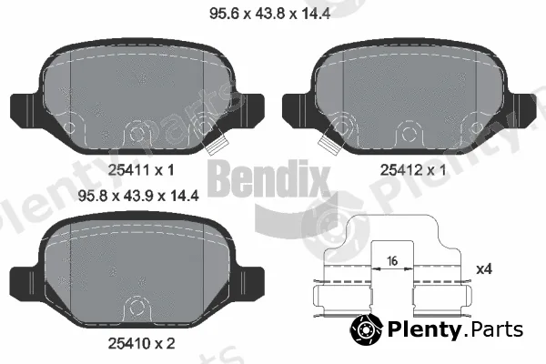 BENDIX Braking BPD1594 — Brake Pad Set, disc brake