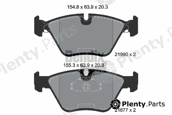 BENDIX Braking BPD1460 — Brake Pad Set, disc brake