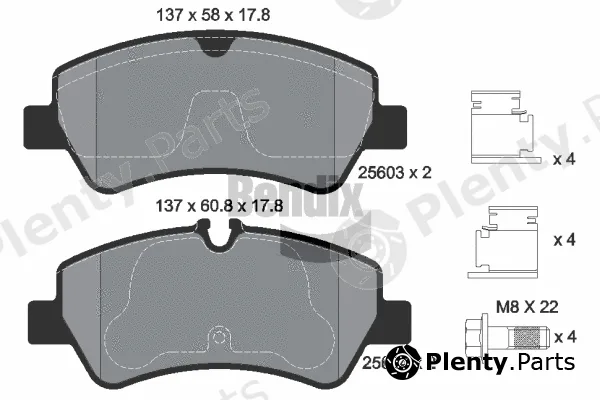 BENDIX Braking BPD1081 — Brake Pad Set, disc brake
