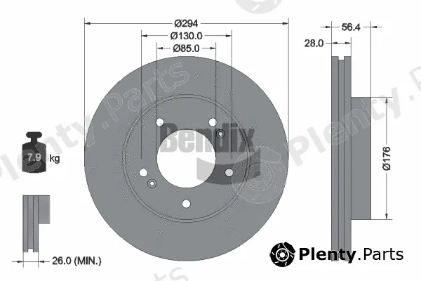 BENDIX Braking BDS1813 — Brake Disc