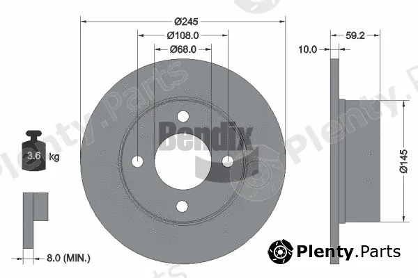 BENDIX Braking BDS1690 — Brake Disc