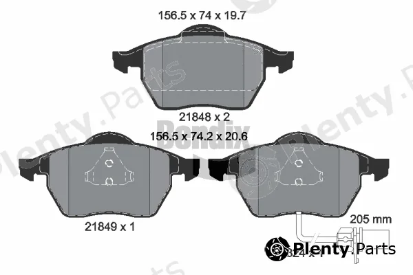 BENDIX Braking BPD1516 — Brake Pad Set, disc brake