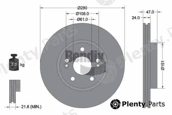 BENDIX Braking BDS1431 — Brake Disc