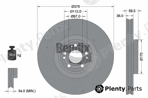 BENDIX Braking BDS2247HC — Brake Disc