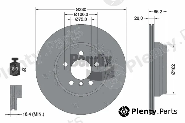 BENDIX Braking BDS1761 — Brake Disc
