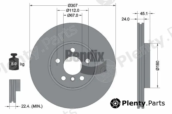 BENDIX Braking BDS2331HC — Brake Disc