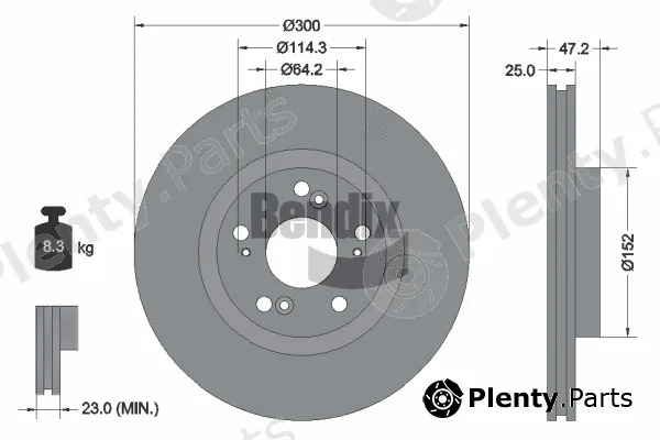BENDIX Braking BDS1756 — Brake Disc