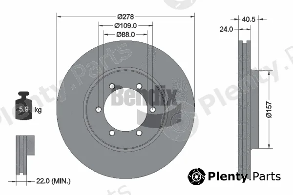 BENDIX Braking BDS2105 — Brake Disc