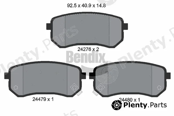 BENDIX Braking BPD1400 — Brake Pad Set, disc brake