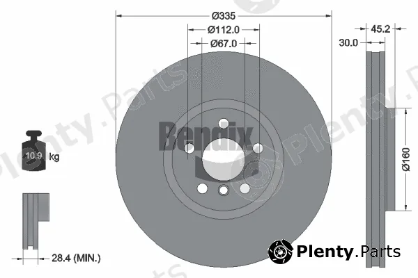 BENDIX Braking BDS2206HC — Brake Disc
