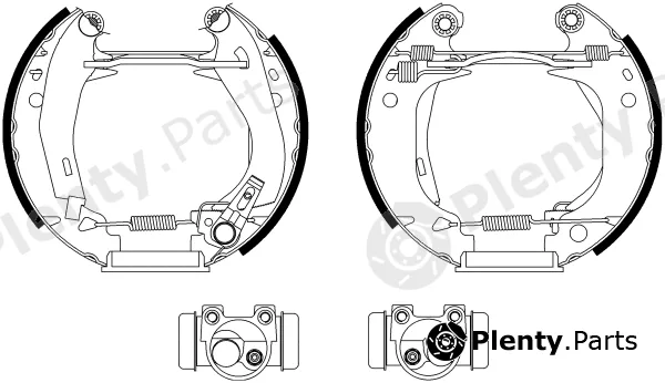 BENDIX Braking BXK1035 — Brake Shoe Set Shoe Kit Pro