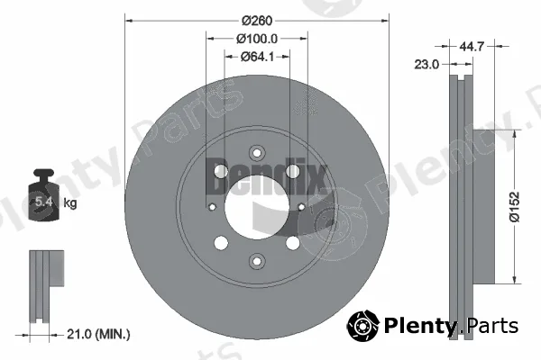 BENDIX Braking BDS2092 — Brake Disc