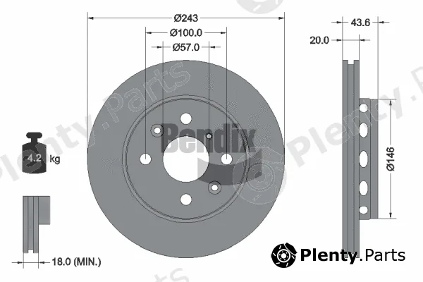 BENDIX Braking BDS2149 — Brake Disc
