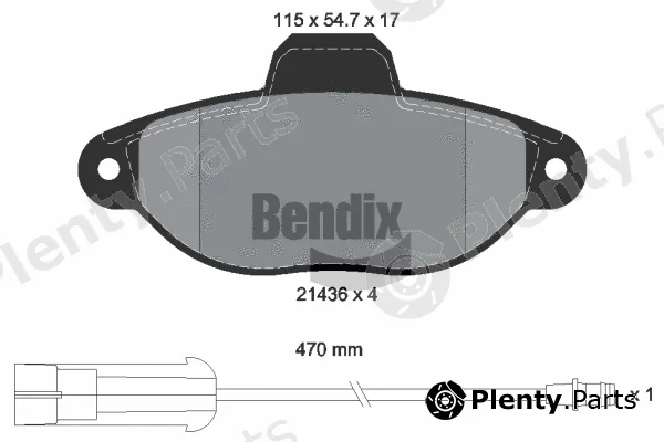 BENDIX Braking BPD1020 — Brake Pad Set, disc brake