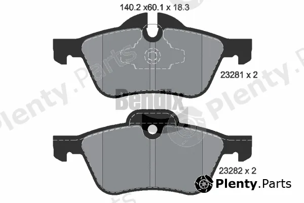 BENDIX Braking BPD1244 — Brake Pad Set, disc brake