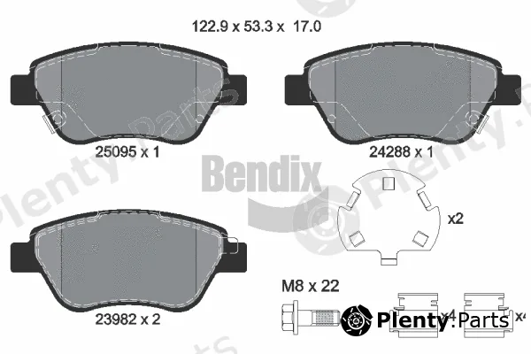 BENDIX Braking BPD1493 — Brake Pad Set, disc brake