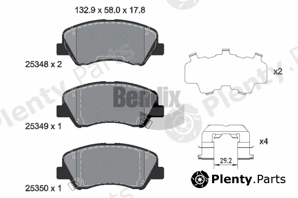 BENDIX Braking BPD1259 — Brake Pad Set, disc brake