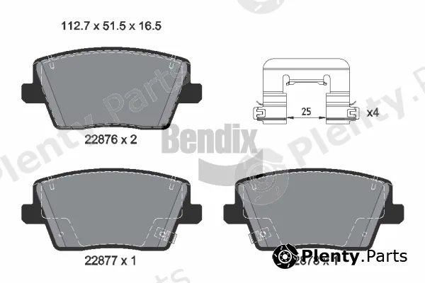 BENDIX Braking BPD2435 — Brake Pad Set, disc brake