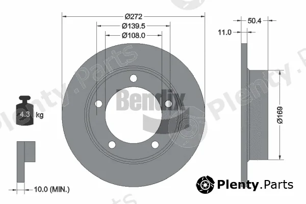 BENDIX Braking BDS1974 — Brake Disc