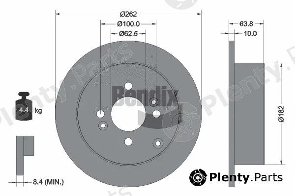 BENDIX Braking BDS1296 — Brake Disc