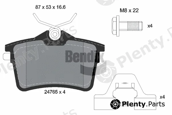 BENDIX Braking BPD1031 — Brake Pad Set, disc brake