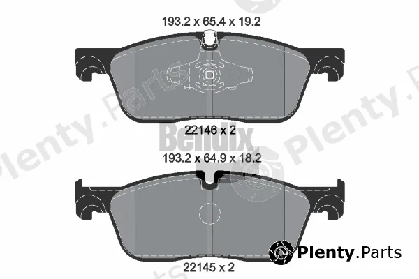 BENDIX Braking BPD1480 — Brake Pad Set, disc brake