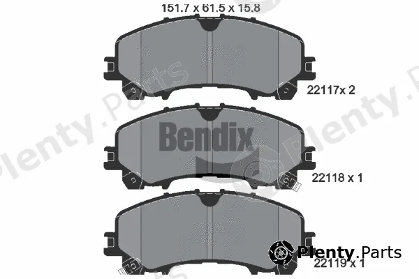 BENDIX Braking BPD1313 — Brake Pad Set, disc brake