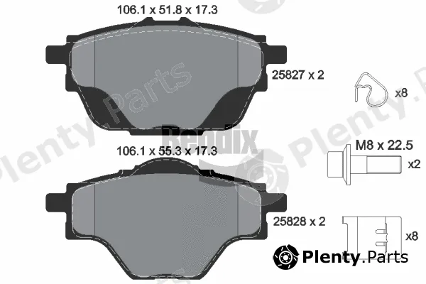 BENDIX Braking BPD1162 — Brake Pad Set, disc brake