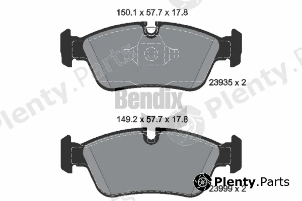 BENDIX Braking BPD1307 — Brake Pad Set, disc brake
