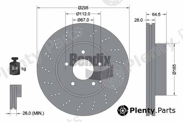 BENDIX Braking BDS1303HC — Brake Disc