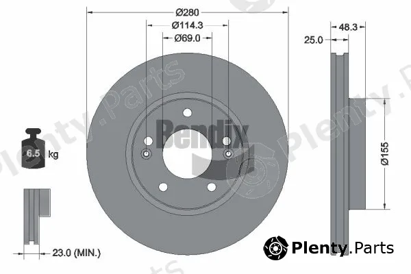 BENDIX Braking BDS2352 — Brake Disc