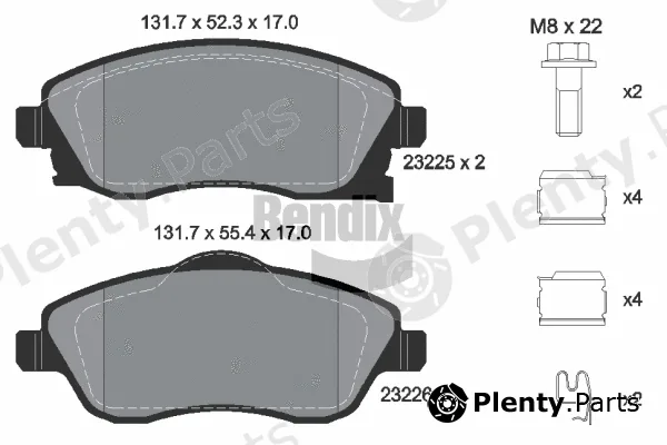 BENDIX Braking BPD1070 — Brake Pad Set, disc brake