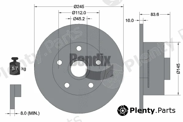 BENDIX Braking BDS1323 — Brake Disc