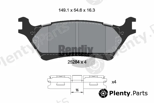 BENDIX Braking BPD2564 — Brake Pad Set, disc brake