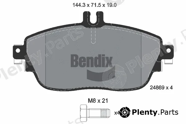 BENDIX Braking BPD1047 — Brake Pad Set, disc brake