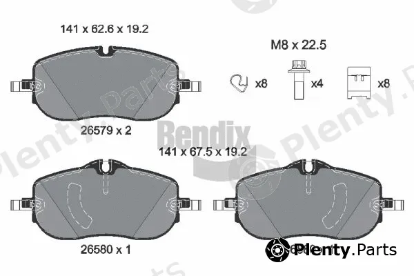 BENDIX Braking BPD2407 — Brake Pad Set, disc brake