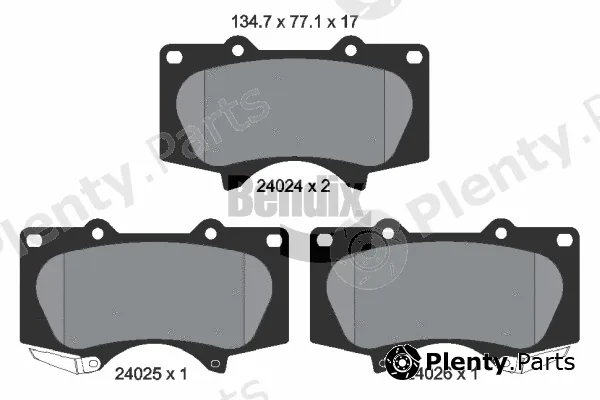 BENDIX Braking BPD1568 — Brake Pad Set, disc brake