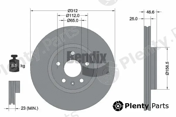 BENDIX Braking BDS2313 — Brake Disc