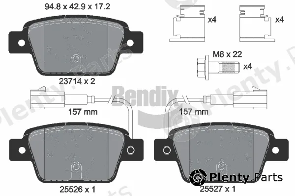BENDIX Braking BPD1175 — Brake Pad Set, disc brake
