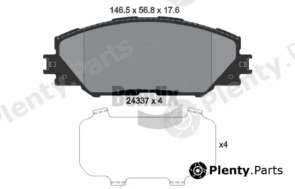 BENDIX Braking BPD1185 — Brake Pad Set, disc brake