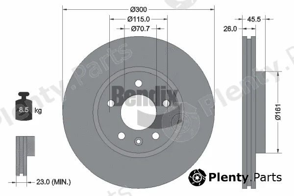 BENDIX Braking BDS1079HC — Brake Disc