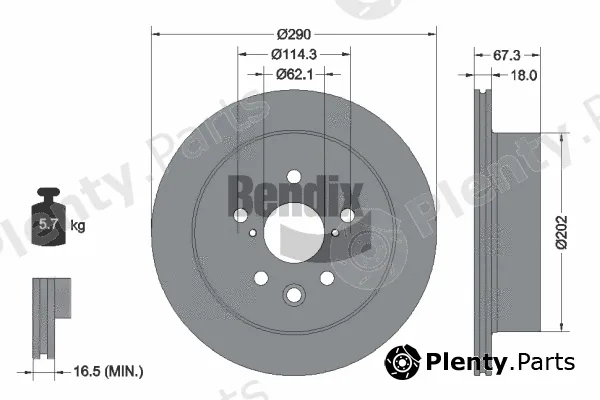 BENDIX Braking BDS2274 — Brake Disc