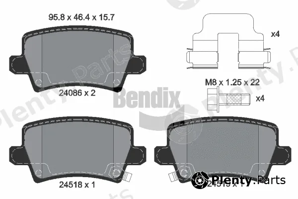 BENDIX Braking BPD1355 — Brake Pad Set, disc brake