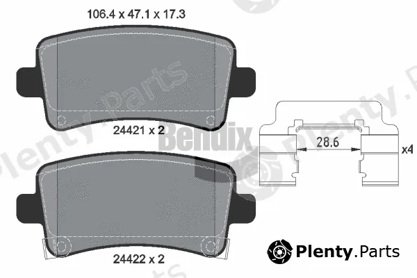 BENDIX Braking BPD1439 — Brake Pad Set, disc brake