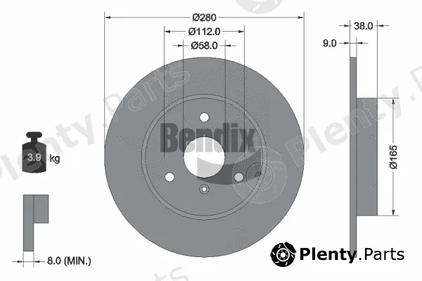 BENDIX Braking BDS1265 — Brake Disc