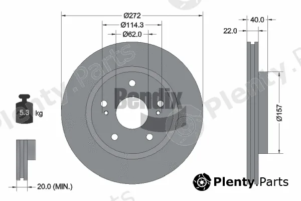 BENDIX Braking BDS1458 — Brake Disc