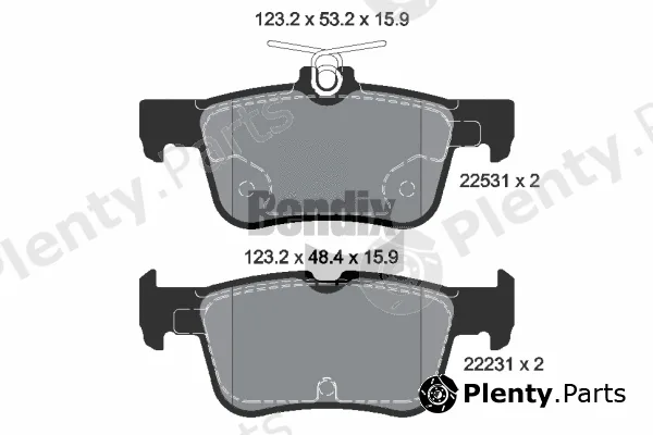 BENDIX Braking BPD1373 — Brake Pad Set, disc brake