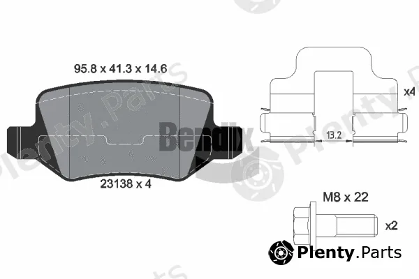BENDIX Braking BPD1219 — Brake Pad Set, disc brake