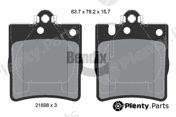 BENDIX Braking BPD1253 — Brake Pad Set, disc brake