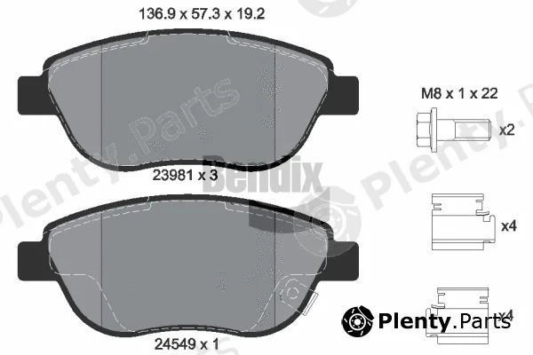 BENDIX Braking BPD1145 — Brake Pad Set, disc brake